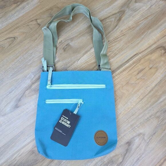 🔸️NWT Dakine Teal w/Olive Strap Bay Islands Jo Jo Crossbody Purse - Picture 2 of 10